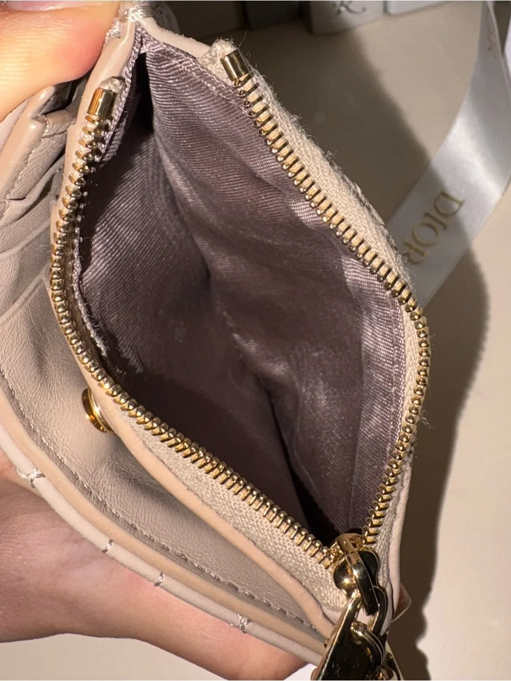 Lady Dior Medium Wallet in Desert Taupe